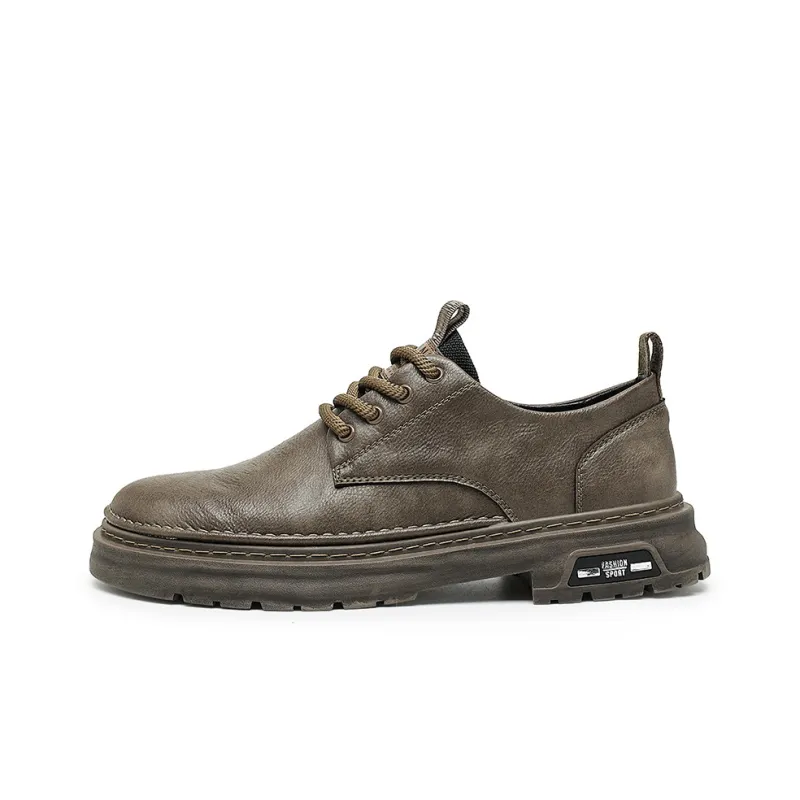 Laoks Casual Shoes Men Low Top Black/Khaki/Dark Brown-3