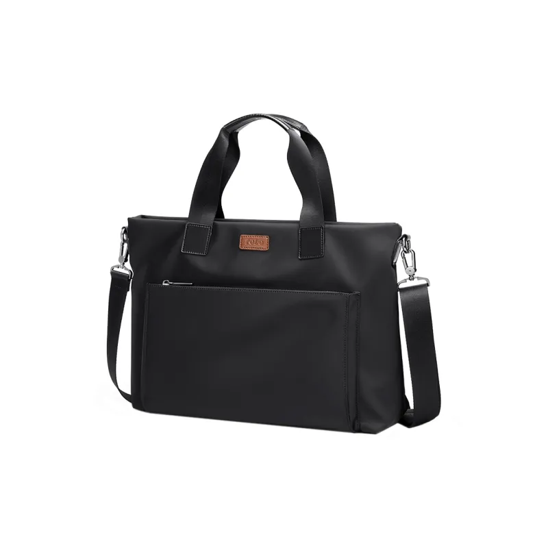 POLO Fabric Portable Briefcase Large Size Men's Black/Gray-7
