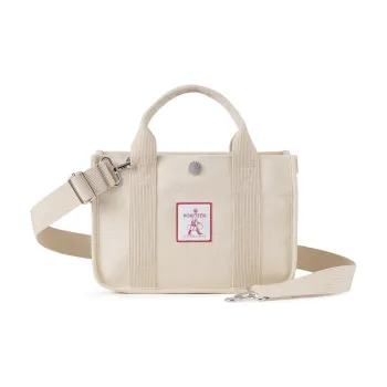 PORTER Canvas One Shoulder Crossbody Canvas Bag Handbag Unisex Beige