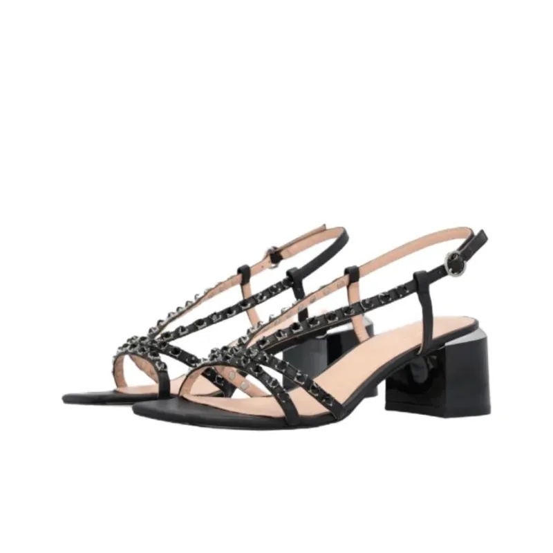 PINKO Strap Sandals 6cm Women's Black-3