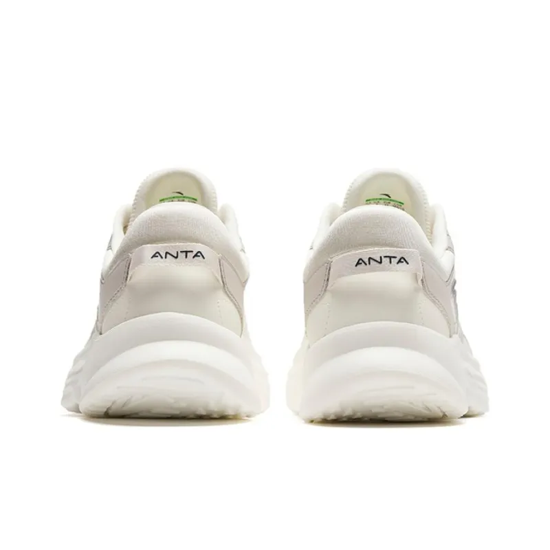 Anta Anti-Slip And Wear-Resistant Breathable Low-Top Running Shoes Men's Beige-3