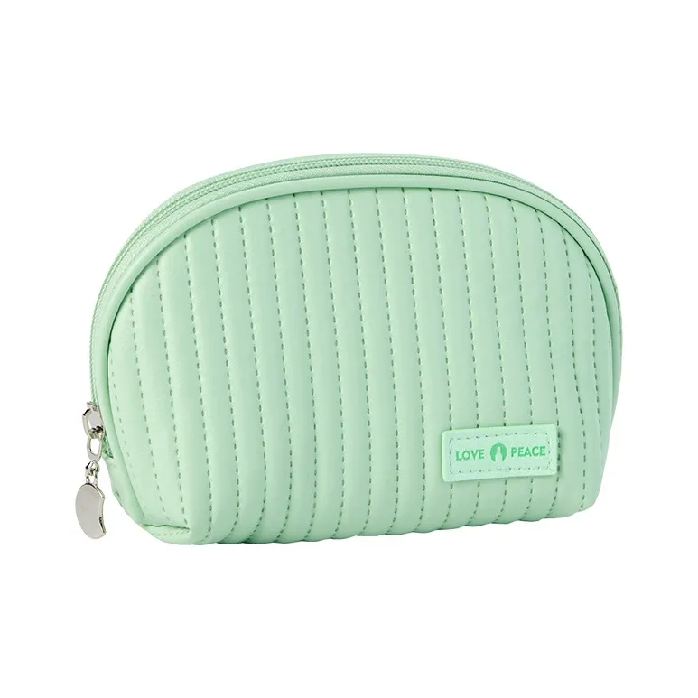 ALOENEY PU Storage Bag Makeup Bag Regular Women's Pink, Coffee, Beige, Light Blue, Light Green-5