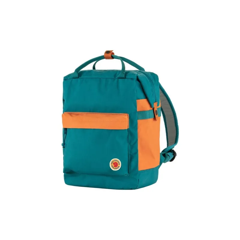 Fjallraven Polyamide Backpack Unisex Ocean Green Spicy Orange-1