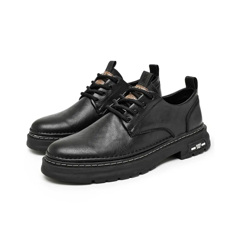 Laoks Casual Shoes Men Low Top Black/Khaki/Dark Brown-2