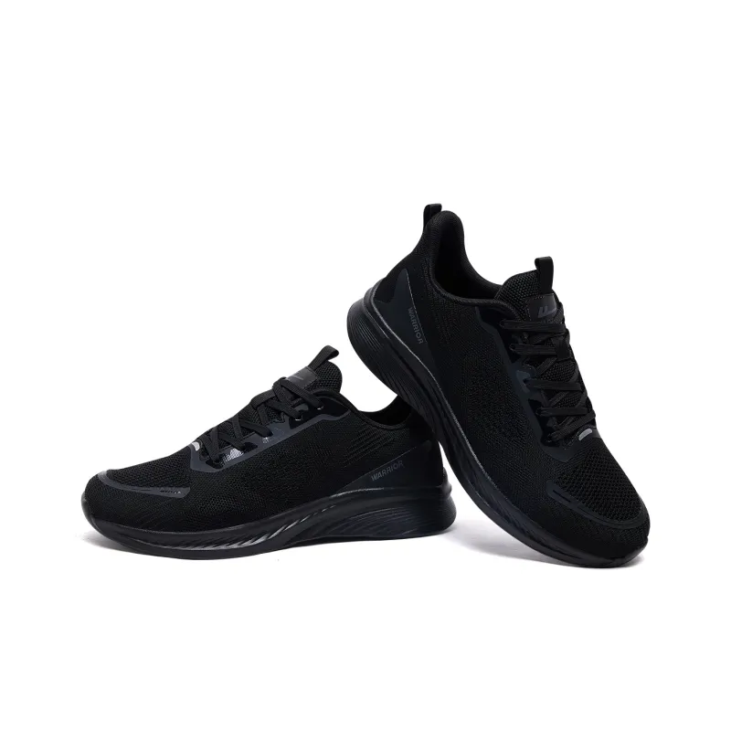Warrior Breathable Lightweight Low Top Running Shoes Men's Black-5