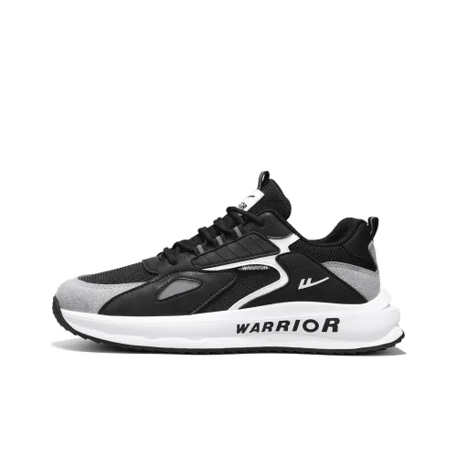 Warrior Height Increasing Wear Resistant Low Top Running Shoes Men's Black Gray