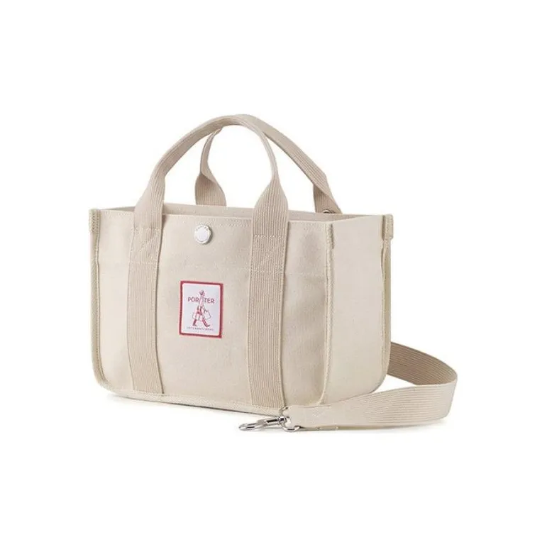 PORTER Canvas One Shoulder Crossbody Canvas Bag Handbag Unisex Beige-1