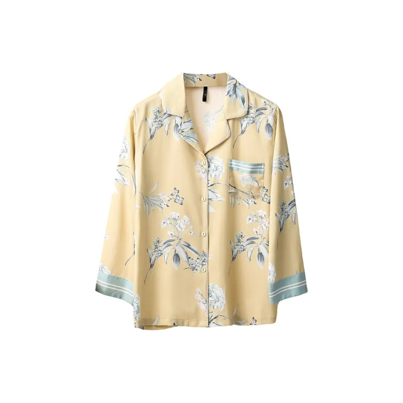 H YXIANG Pajama Set Women's Light Yellow-1