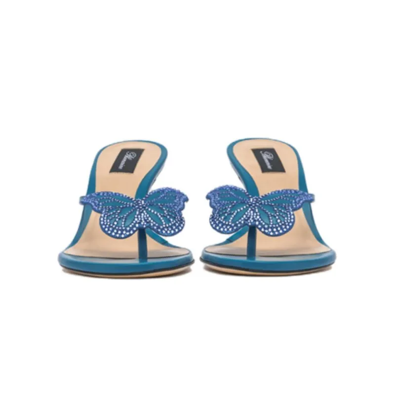 Blumarine Flip Flops 7.5cm Women's Blue-2