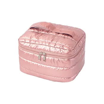 ALOENEY Polyester Makeup Bag Women's Bright Pink \ Bright Silver
