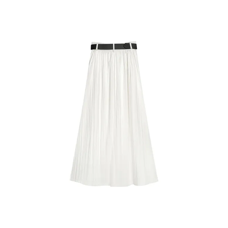 PLAY BUSH Casual Long Skirt Women's White-1