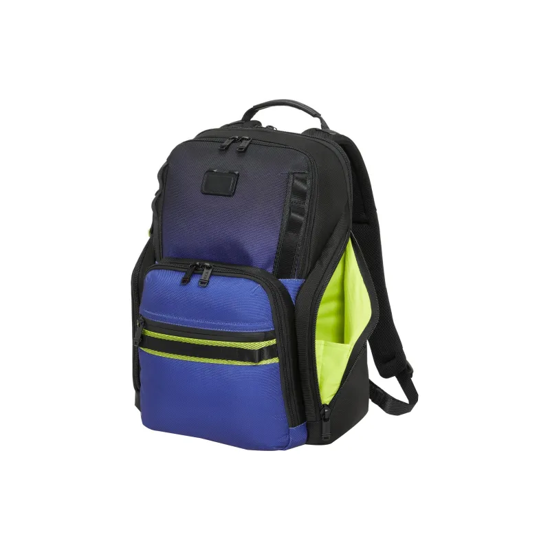 TUMI Leather Backpack Unisex Blue-1
