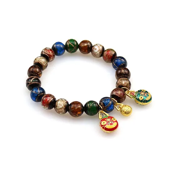 Carp Crystals Colored Glaze Jade Bracelets Unisex-2
