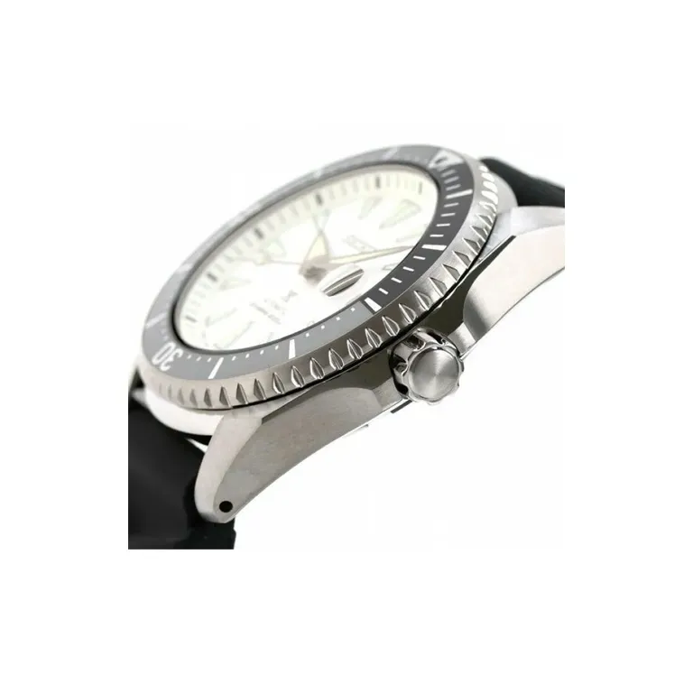 SEIKO Automatic Mechanical Movement Silicone Strap Watch Men's Watch White Dial SPB191J1-4