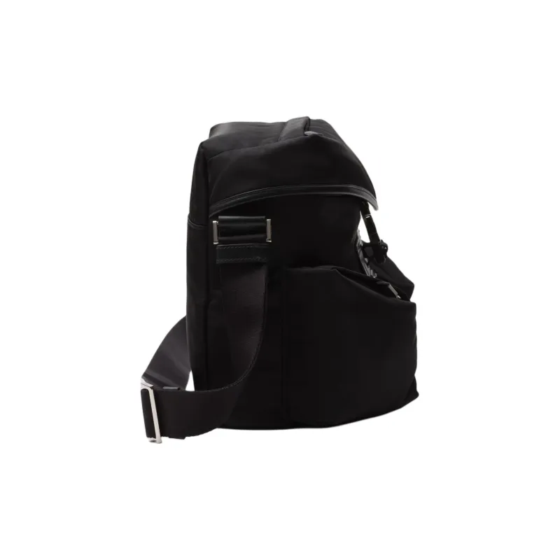 PRADA Recycled Nylon With Patchwork Leather Crossbody Bag Shoulder Bag Men's Black-2