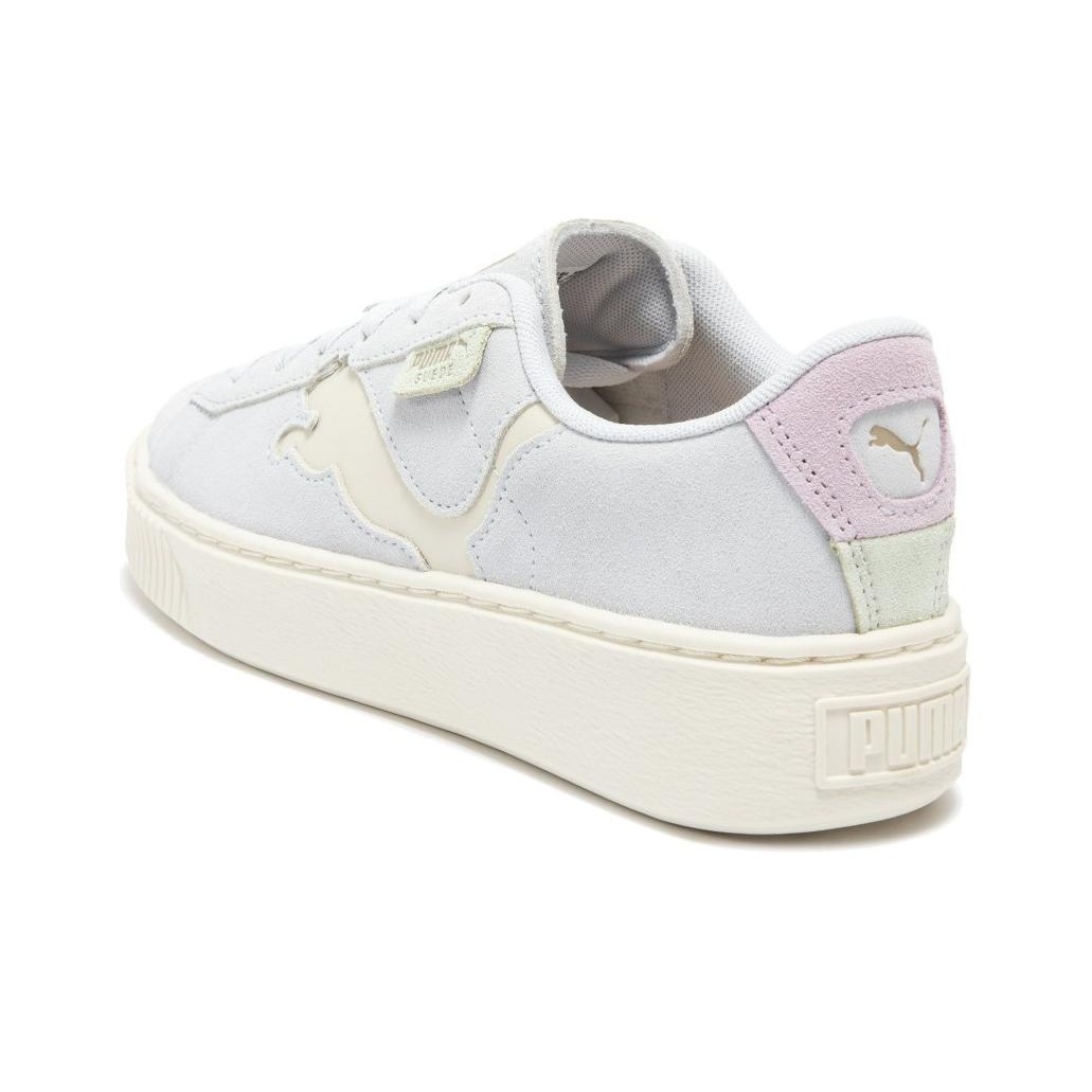 Puma Women s Suede Platform Cutout Silver Mist Grape