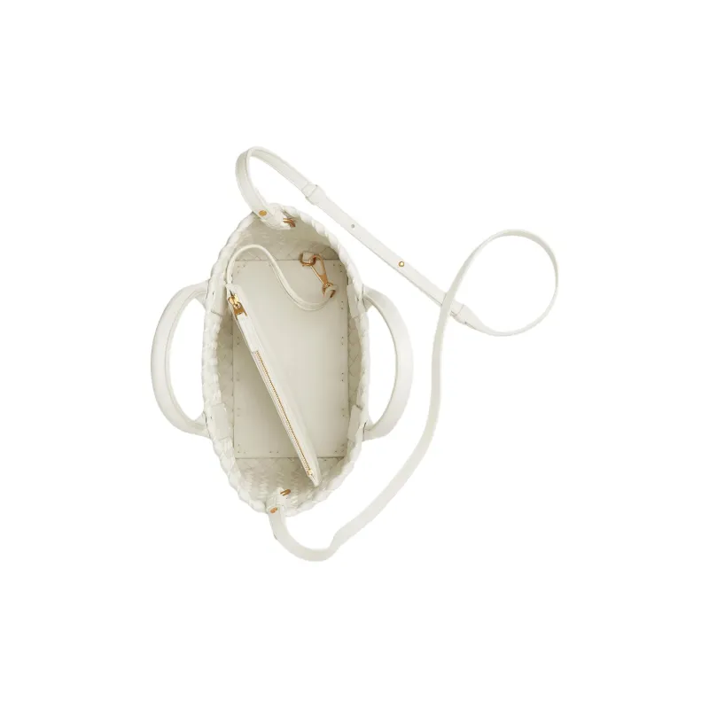 Bottega Veneta CABAT Sheepskin Tote Bag Shopping Bag Shoulder Bag Crossbody Bag Handbag Mini Women's White & Glossy Red-3