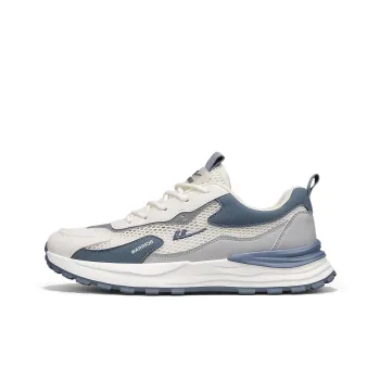Warrior Cushioned Slip Resistant Low Top Running Shoes Men's Beige Dusty Blue