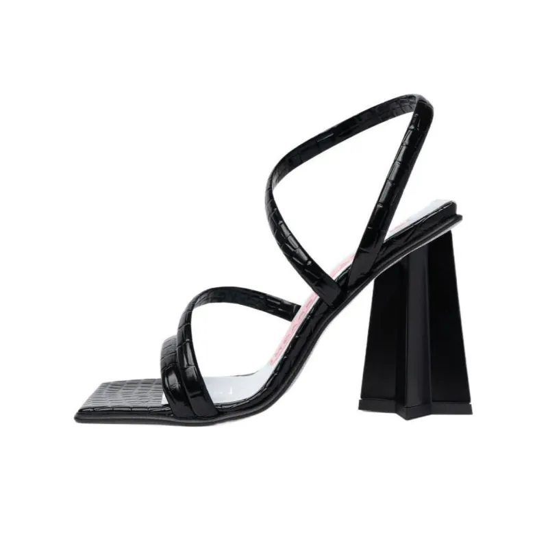 CHIARA FERRAGNI Andromeda Strap Sandals 10cm Women's Black-0