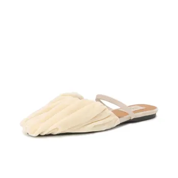 PENGTAI Wrap-toe Slippers Women's Beige Brown