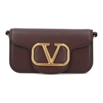 Valentino Locò Leather Crossbody Bag, Shoulder Bag Women's Brown