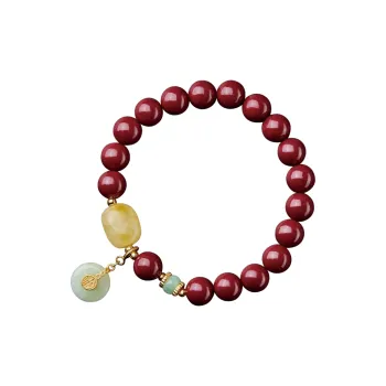 SGE Reconstructed Cinnabar Bracelets Unisex