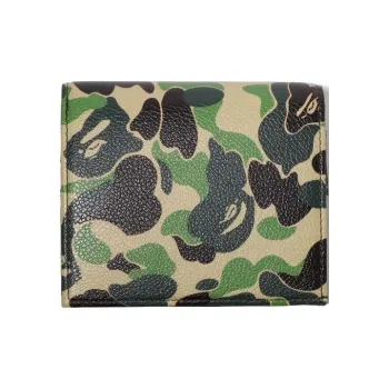 A BATHING APE Abc Camo Mini Wallet Pink