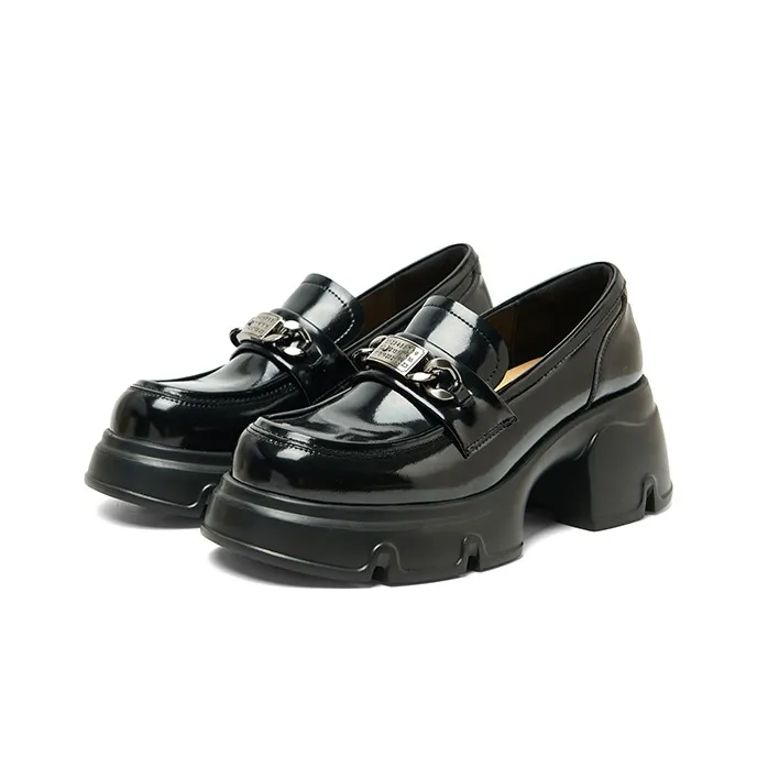 PT'SON Loafers 6.5cm Women's Black-2