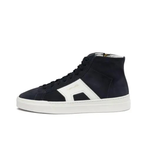 Santoni Suede High-top Sneakers