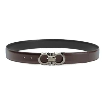 Ferragamo Logo engraved Buckle Reversible Leather Belt