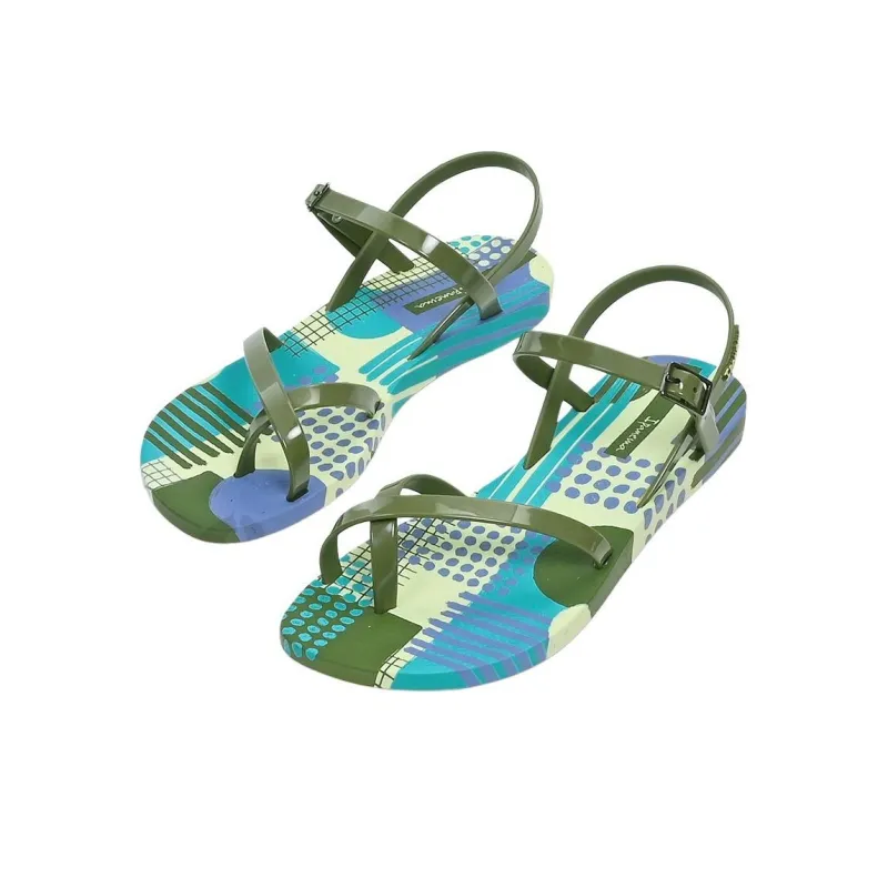 Ipanema Beach Sandals Women's Green Blue-1
