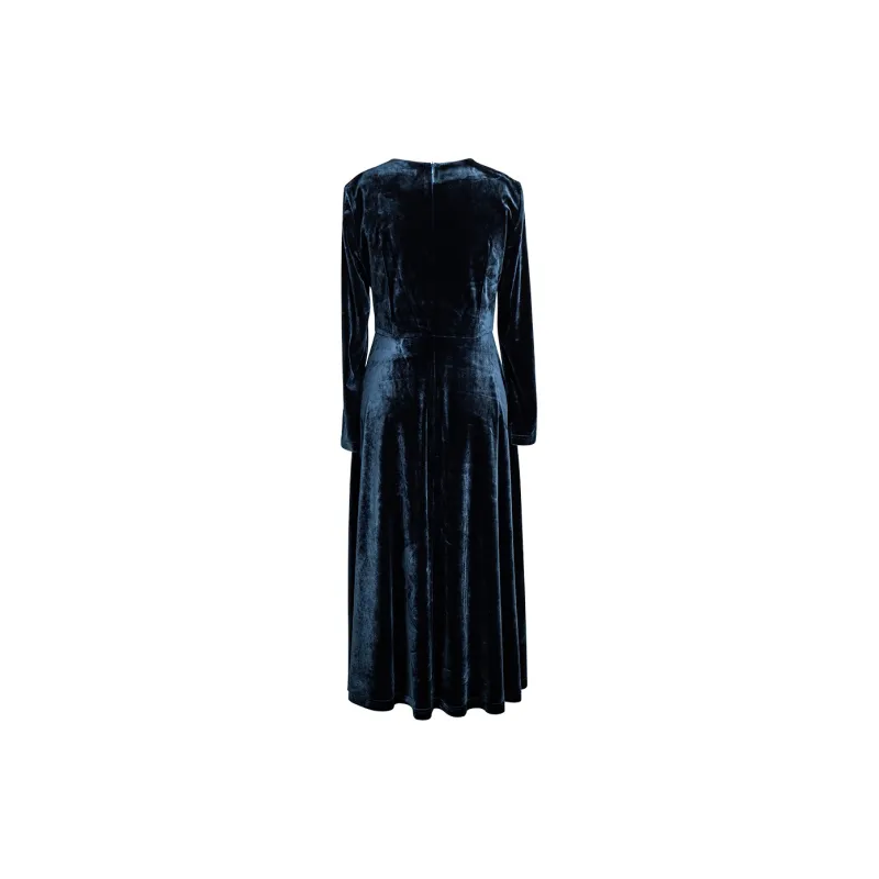 ROEYSHOUSE Long Sleeved Dresses Women's Peacock Blue-1