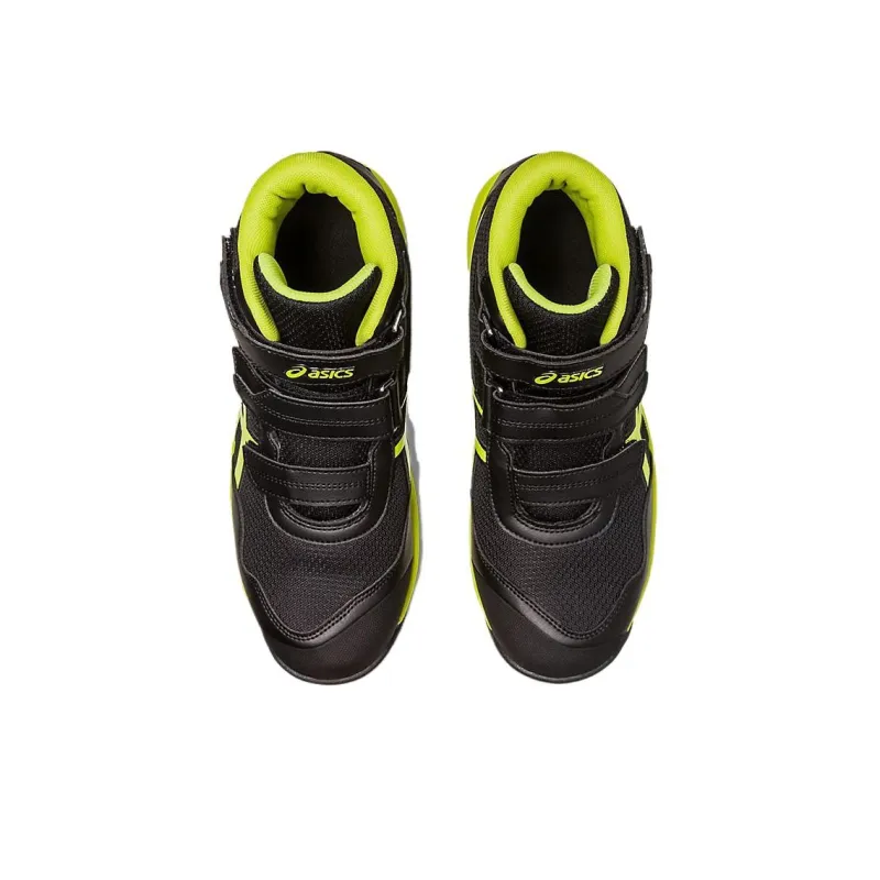 Asics Winjob Cp216 Wear-Resistant Mid-Top Casual Shoes Unisex Black Yellow-4