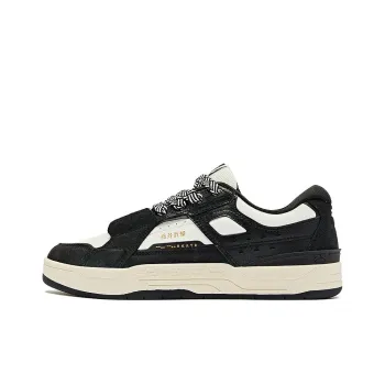 QIAODAN Mortise And Wood Zero Cushioning Wear Resistant Low Top Skateboard Shoes Men's Black