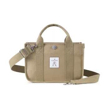 PORTER Canvas One Shoulder Crossbody Canvas Bag Handbag Unisex Taupe
