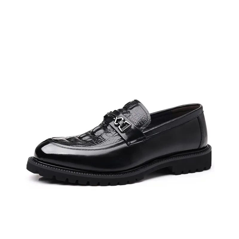SHUPATE Dress Shoes Men Low Top Black/Brown-8