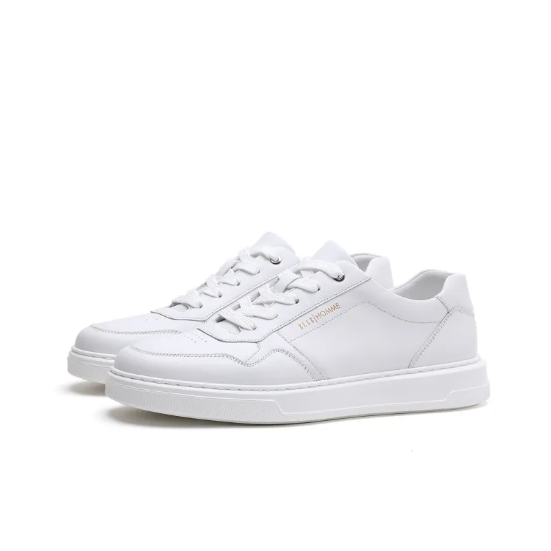 ELLE HOMME Low Top Stylish Skateboarding Shoes Men's White-1