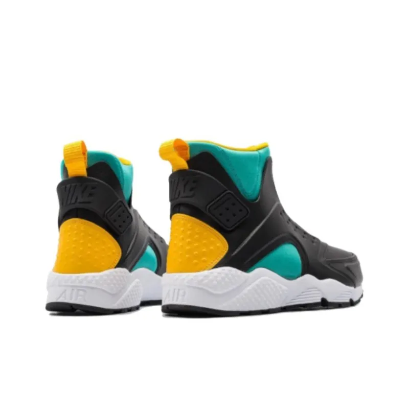Nike Air Huarache Run Mid Black Clear Jade Gold Women's-2