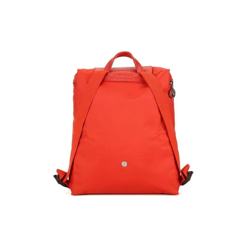 LONGCHAMP Le Pliage Green Recycled Polyamide Canvas Backpack Medium Size Women's Bright Red-3
