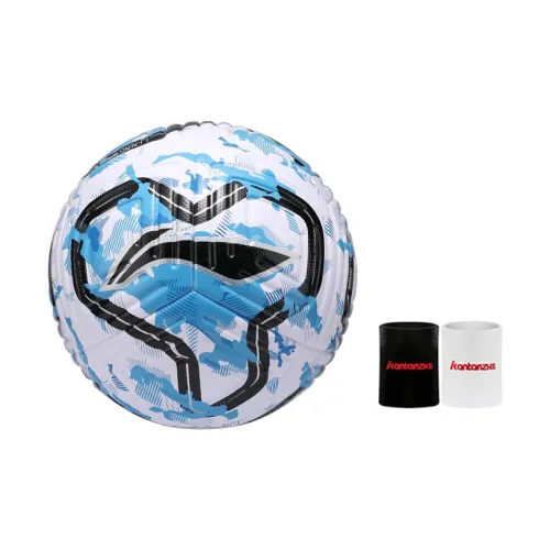 LiNing Size 5 Soccer TPU Seamless Thermal-bonding Unisex White Blue