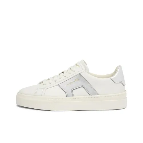 Santoni Double Buckle Leather Sneakers