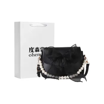Dusen Kangaroo PU Shoulder Bags Handbags Regular Women's Black/White/Blue/Pink