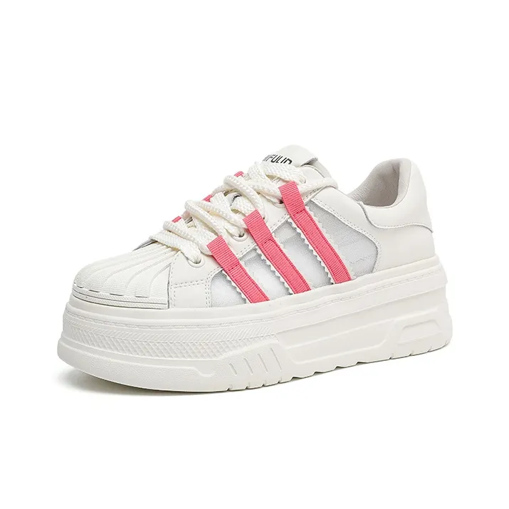 AIFUlIn Evelyn Abrasion Resistant Slip Resistant Low Top Skateboard Shoes Women's White-11
