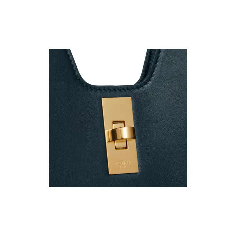 CELINE Cabas Calfskin Tote Bag Shopping Bag Shoulder Bag Handbag Women's Marine Blue-5