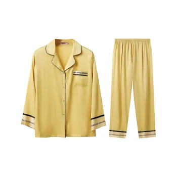 H YXIANG Pajama Set Women's Yellow