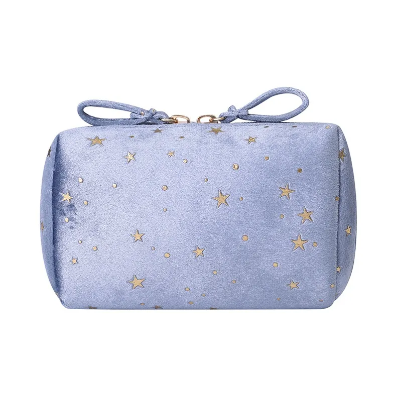ALOENEY Polyester Makeup Bag Women's Pink/Blue/Khaki-3