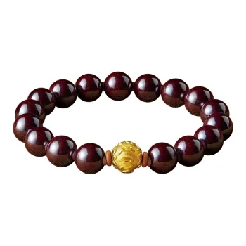 Yi Mingju Reconstructed Cinnabar Jade Bracelets Unisex