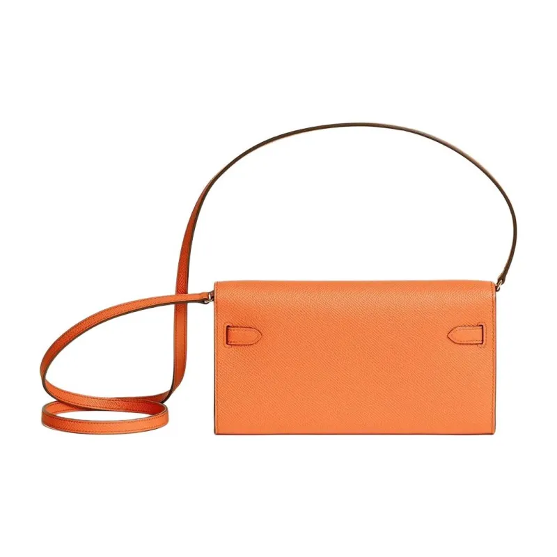 HERMES Kelly To Go Epsom Calfskin Crossbody Bag Shoulder Bag Women's 93 Orange Hermes Orange Combo-1