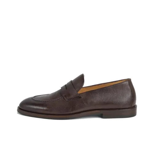 Brunello Cucinelli Strap-detail Leather Loafers