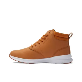 DC Shoes Cushioned Slip-Resistant High-Top Casual Shoes Men's Brown Yellow